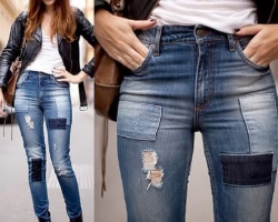 Come cucire un buco sui jeans in modo ordinato e impercettibilmente tra le gambe, sul ginocchio, il papa manualmente e sulla macchina da scrivere, senza patch: metodi, raccomandazioni, punte. Come nascondere un buco sui jeans, renderlo bello, decorare?