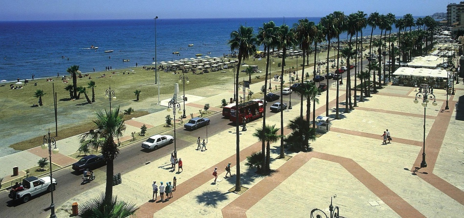 Mackenzie beach in Larnaca, Cyprus