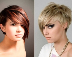 Fashionable haircut pixie for short and medium hair for girls and women with a bang, without bangs, full, elderly, straight, curly, thin hair: options, a scheme, photo in front and back. How to lay a pixie haircut at home? Who is the pixie haircut?