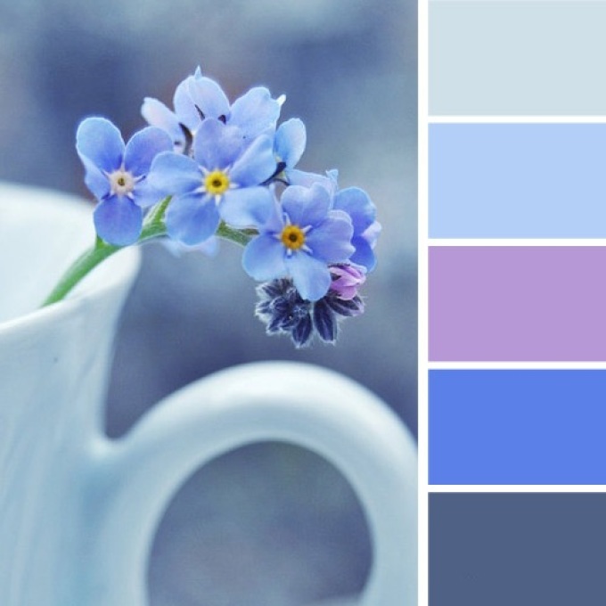 Palette de couleurs bleues