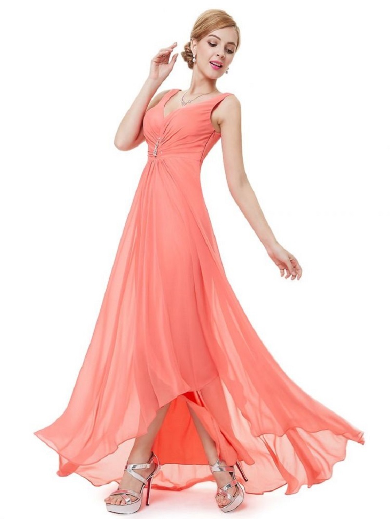 Light coral dress for the official part