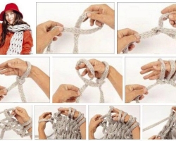 Produk Knitting-5 Tangan yang dapat diikat tanpa jarum rajutan: kelas master, video