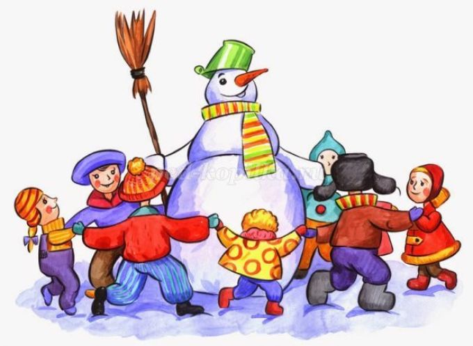 New Year ditties for children about a snowman