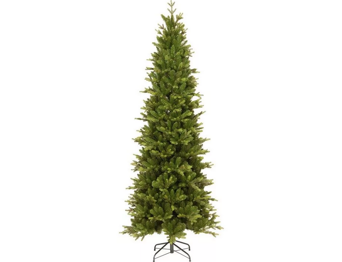 Narrow artificial Christmas tree