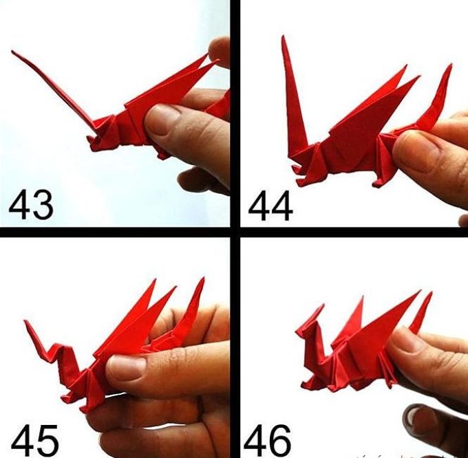Dragon origami Dragon shema