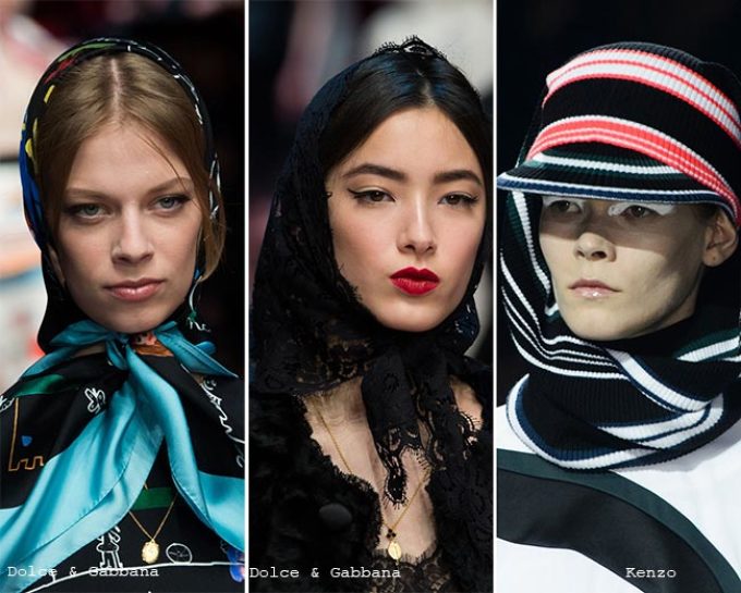 Chapeaux d'automne confortables de Dolce & Gabbana et Kenzo