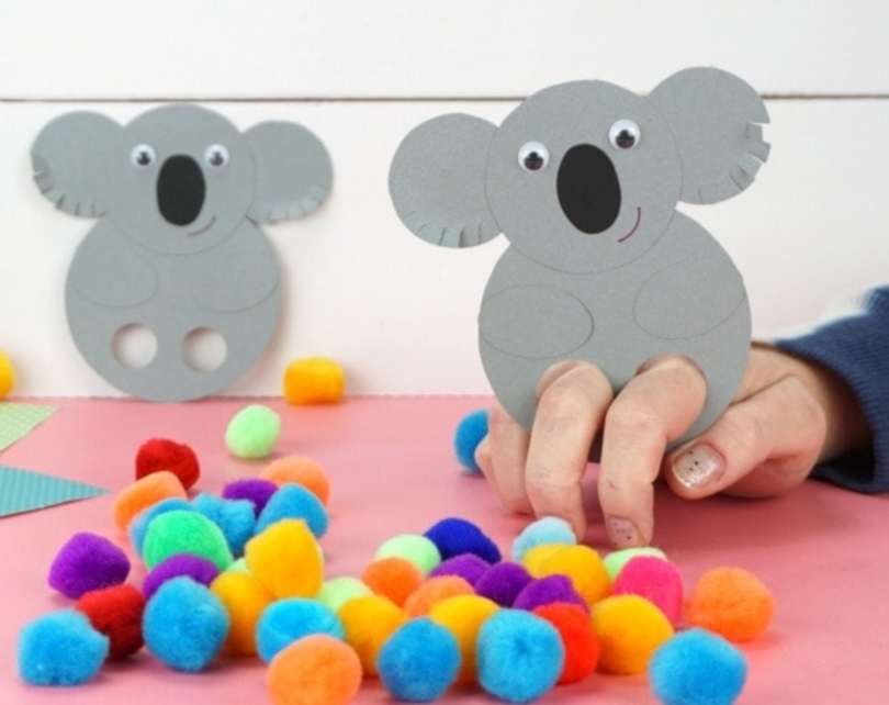 Koala for finger theater from paper