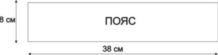 Measurements for the belt