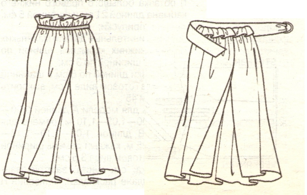 Как сшить брюки с запахом на завязках выкройка