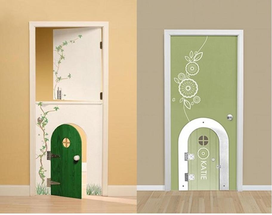 varianti dekora dverei v detskuyu komnatu posle ih obnovleniya primer 4