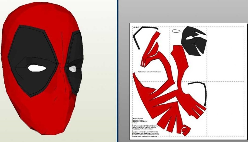 Template topeng Spider-Man