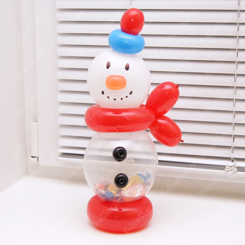 Small snowman with sweets inside